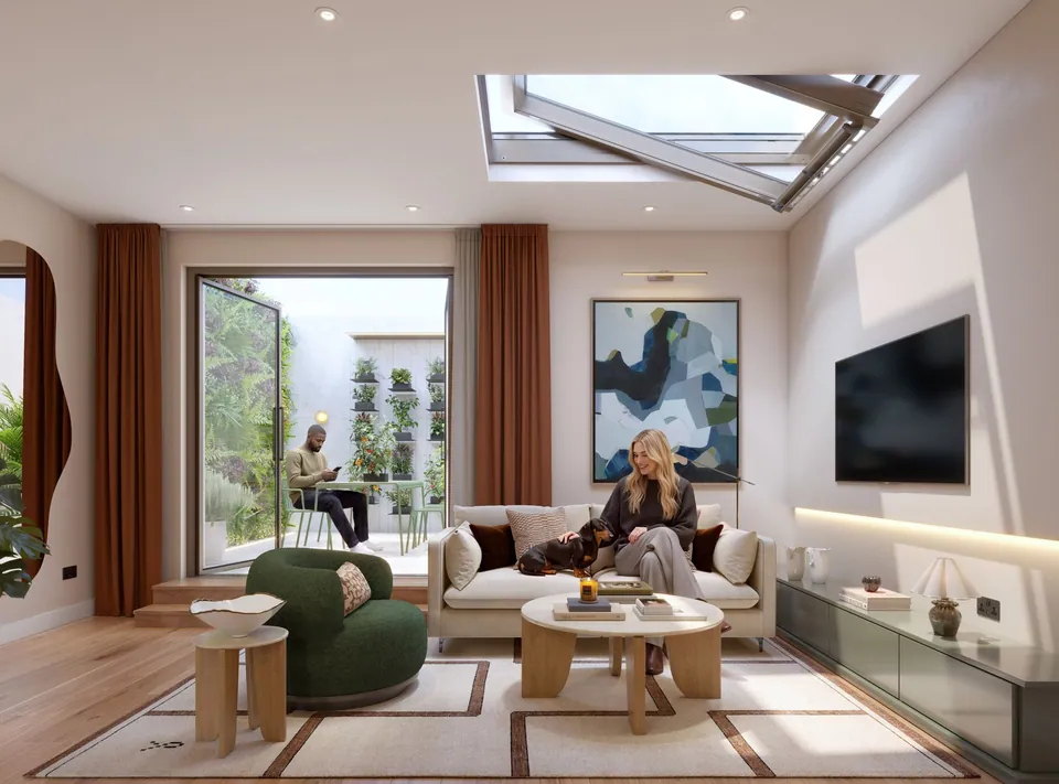 Peelers Yard apartment: living room