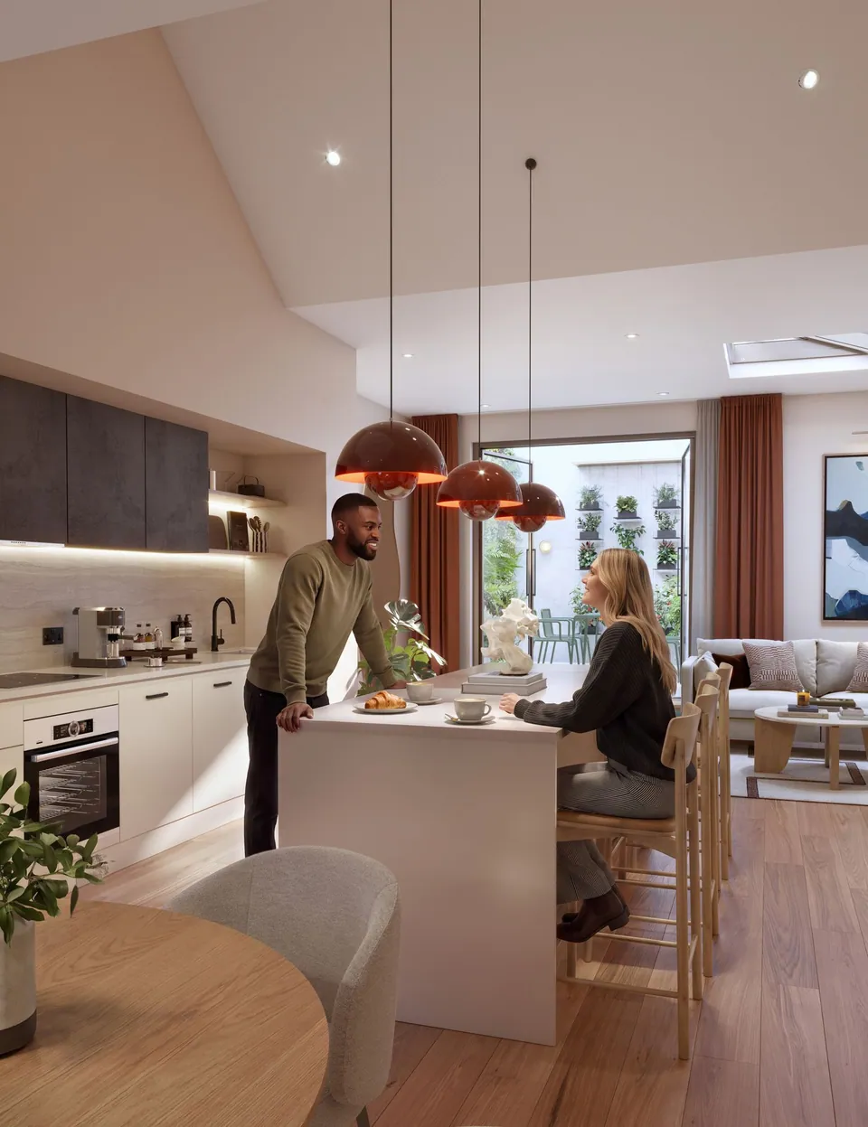 Peelers Yard apartment: kitchen and dining